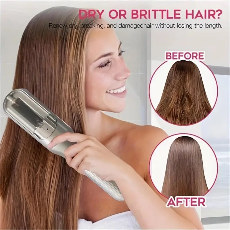 Hair Care Gift - Rechargeable cordless split hair trimmer, removes