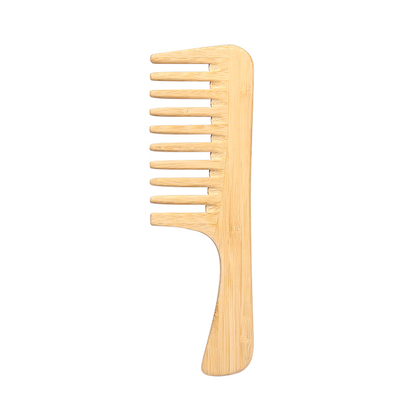 1 Pc Natural Bamboo Wide-Tooth - Detangling Wide Comb ulasan dan harga