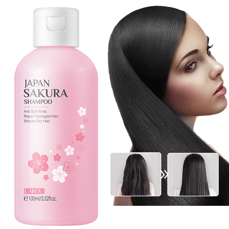 LAIKOU Japan Sakura  Shampoo R - Hair Care Vitamin E ulasan dan harga
