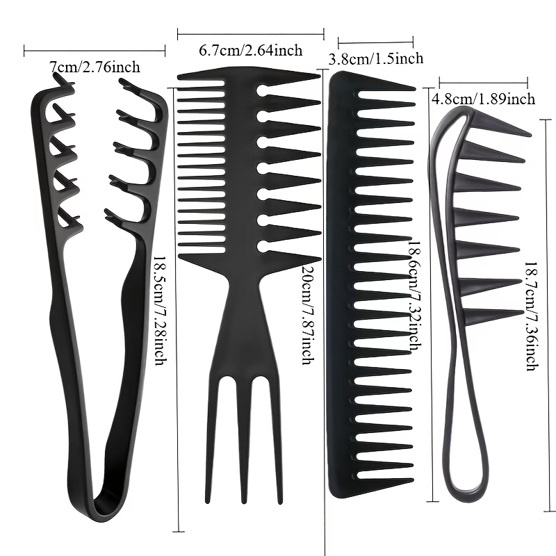 4Pcs Men Styling Comb Set, Ant - Detangling Wide Comb ulasan dan harga