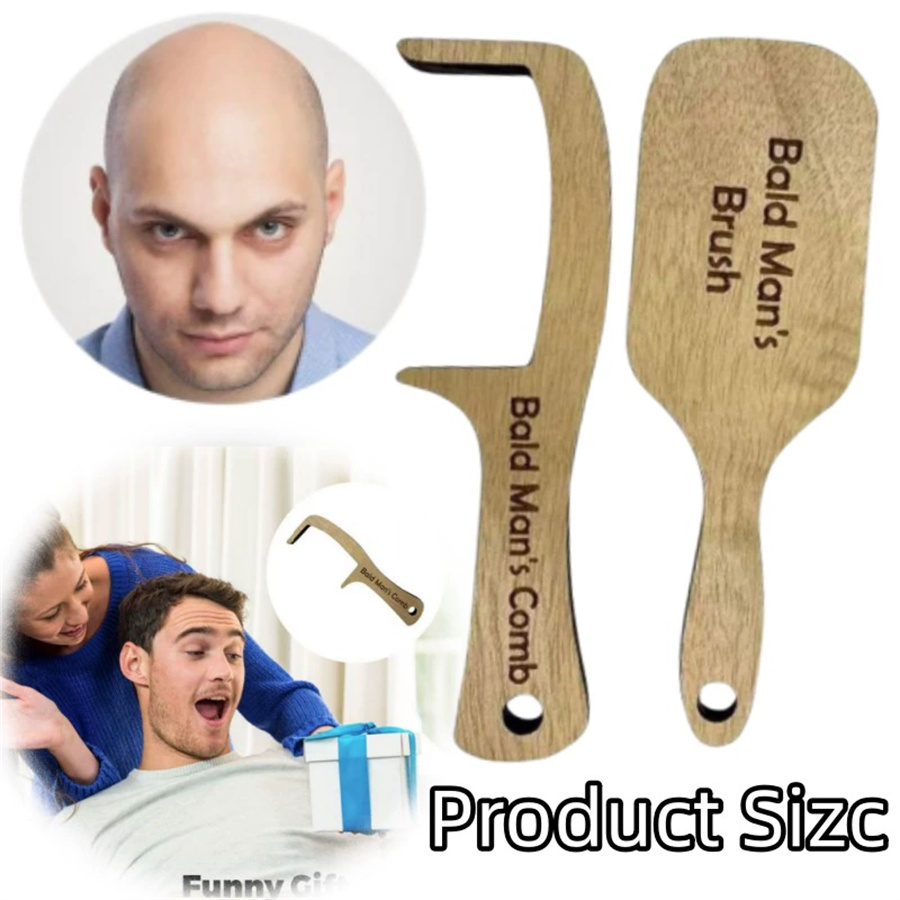 Wooden Comb for Bald Men Funny - Hair Care Gift ulasan dan harga