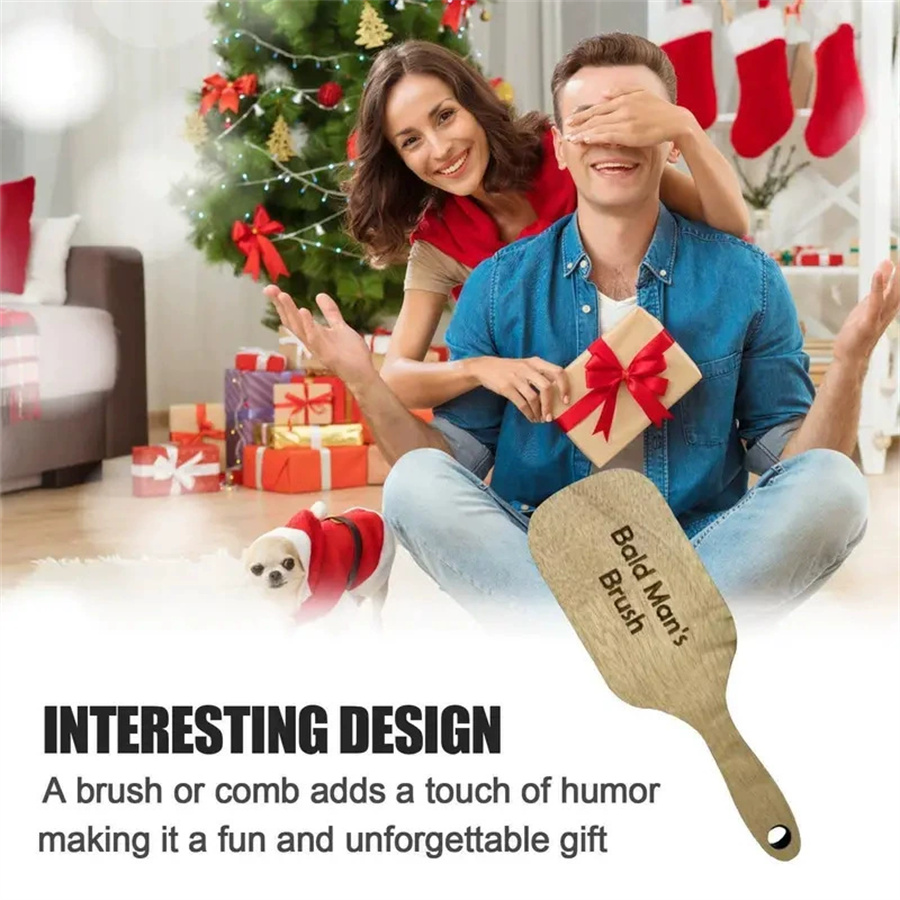 Wooden Comb for Bald Men Funny - Hair Care Gift ulasan dan harga