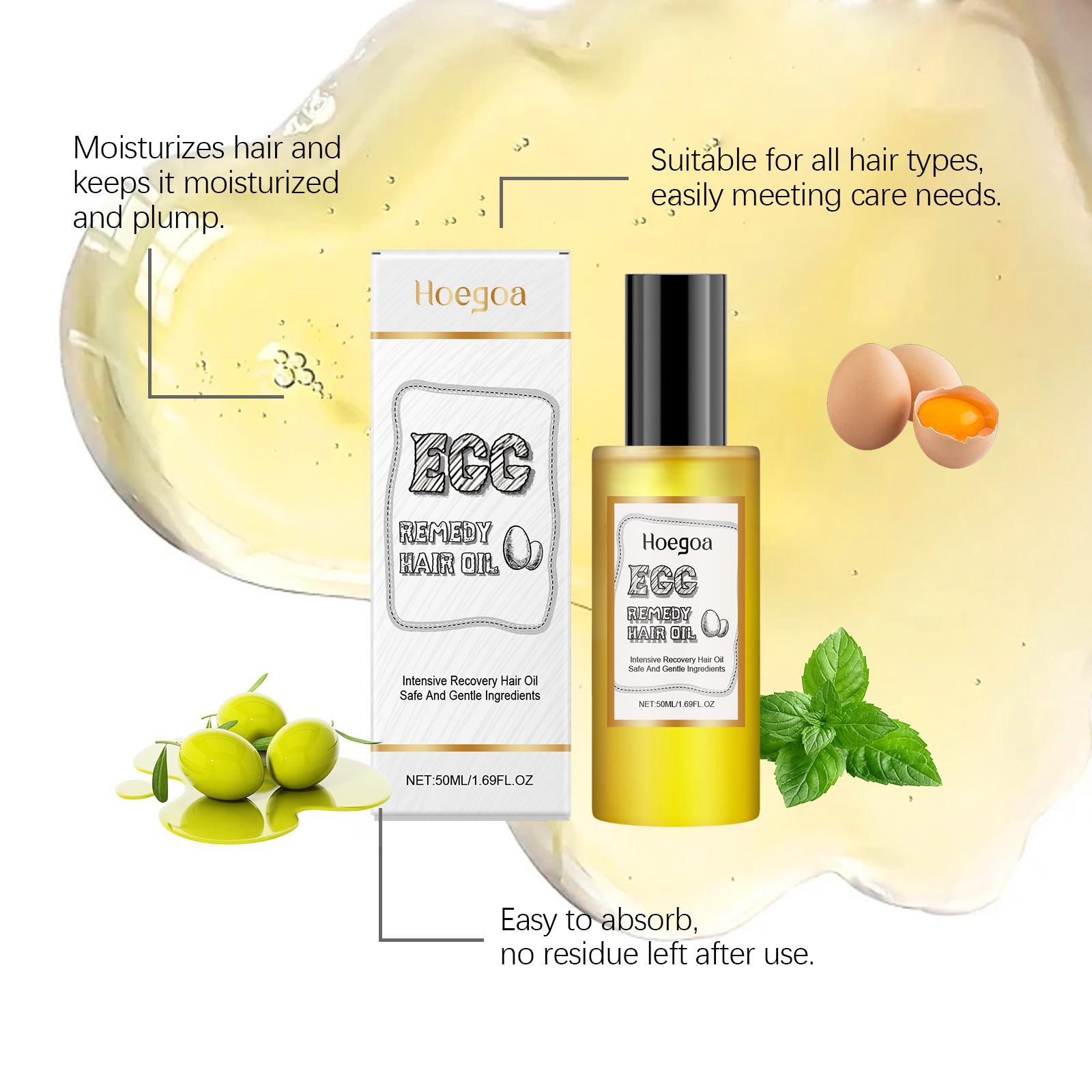 Egg Remedy Hair Oil Restore So - Hair Care Nature ulasan dan harga