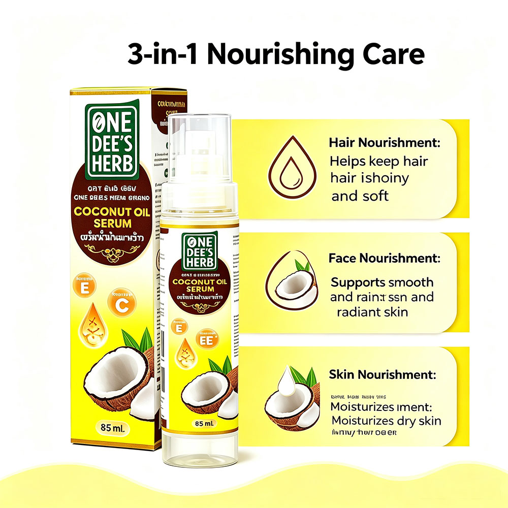 Thailand One Dee's Herb Coconu - Hair Care Vitamin E ulasan dan harga