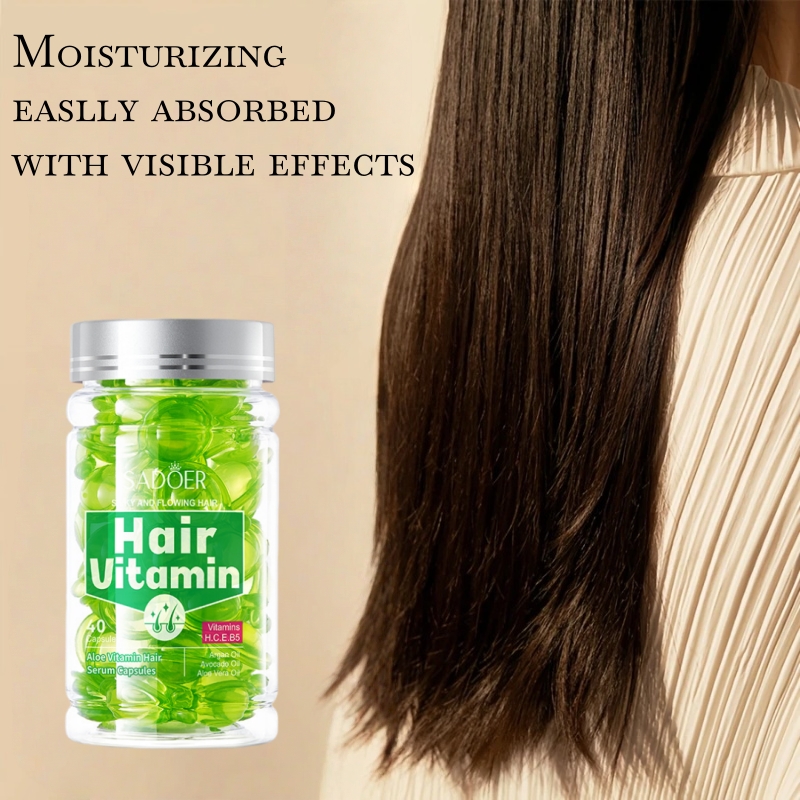 40Pcs Aloe Vera Vitamin Hair C - Hair Care Vitamin E ulasan dan harga