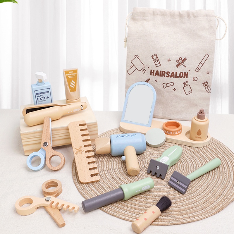 Wooden Pretend Hairdressing Ma - Hair Care Gift ulasan dan harga